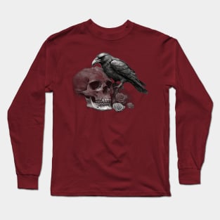 Raven and skull Long Sleeve T-Shirt